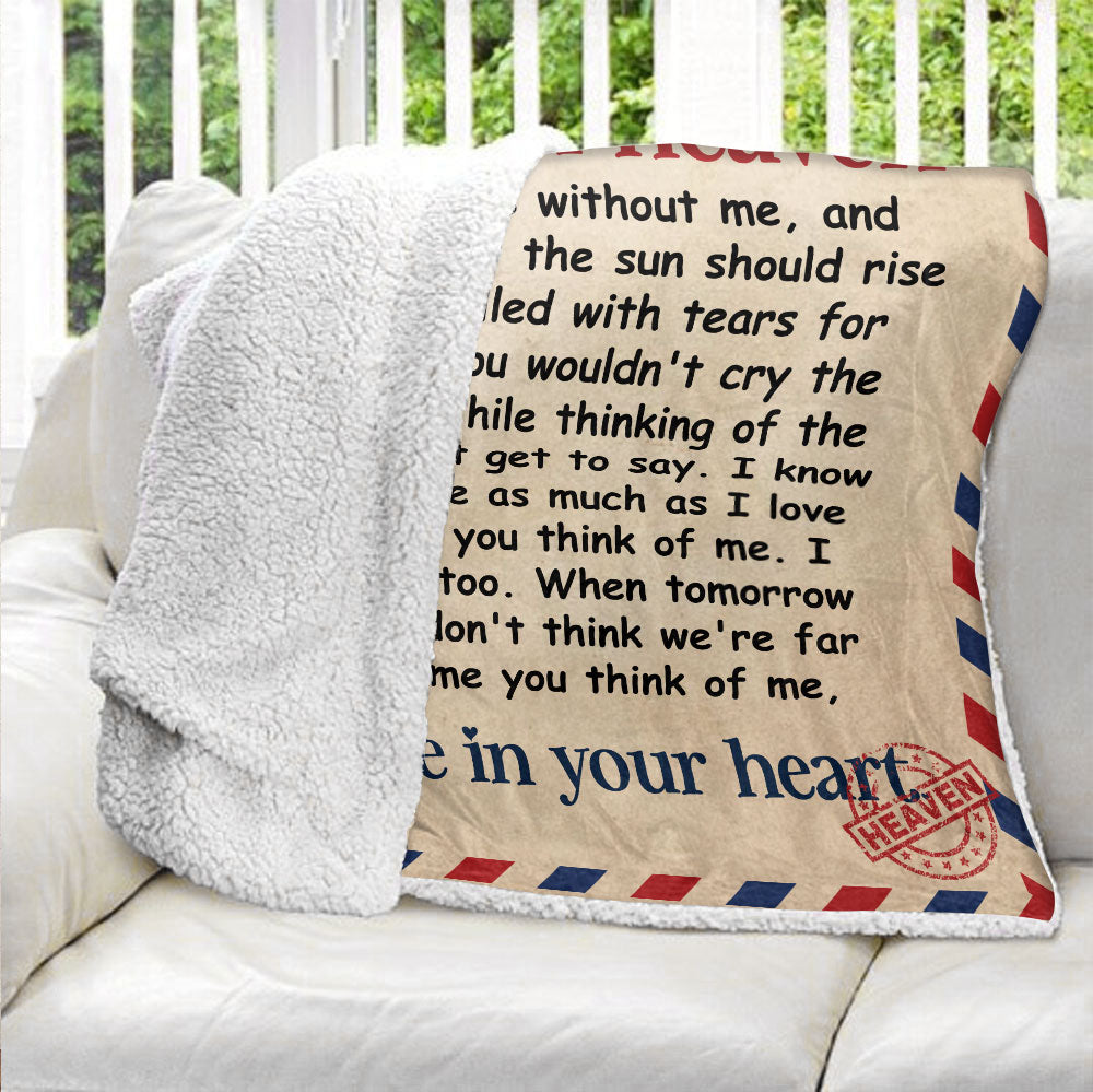 A Letter To Heaven Blanket - Personalized Blanket