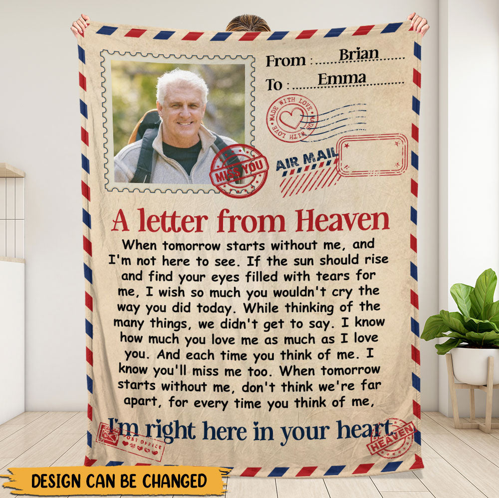 A Letter To Heaven Blanket - Personalized Blanket