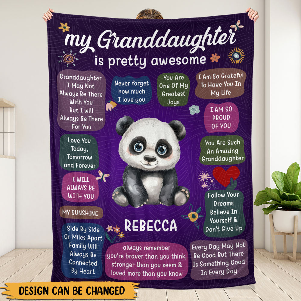 To My Granddaughter/Grandson Blanket - Personalized Blanket