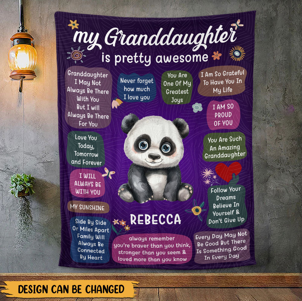 To My Granddaughter/Grandson Blanket - Personalized Blanket