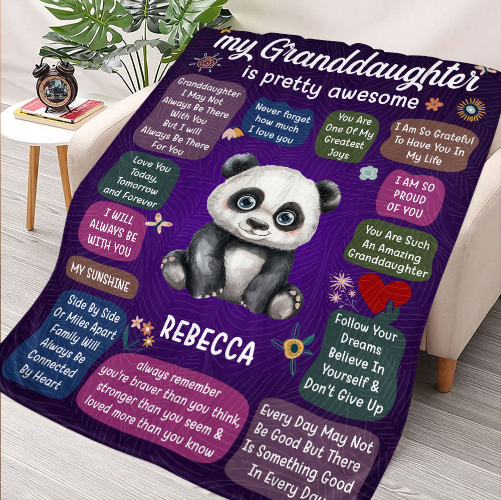 To My Granddaughter/Grandson Blanket - Personalized Blanket