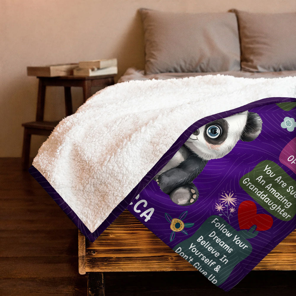To My Granddaughter/Grandson Blanket - Personalized Blanket