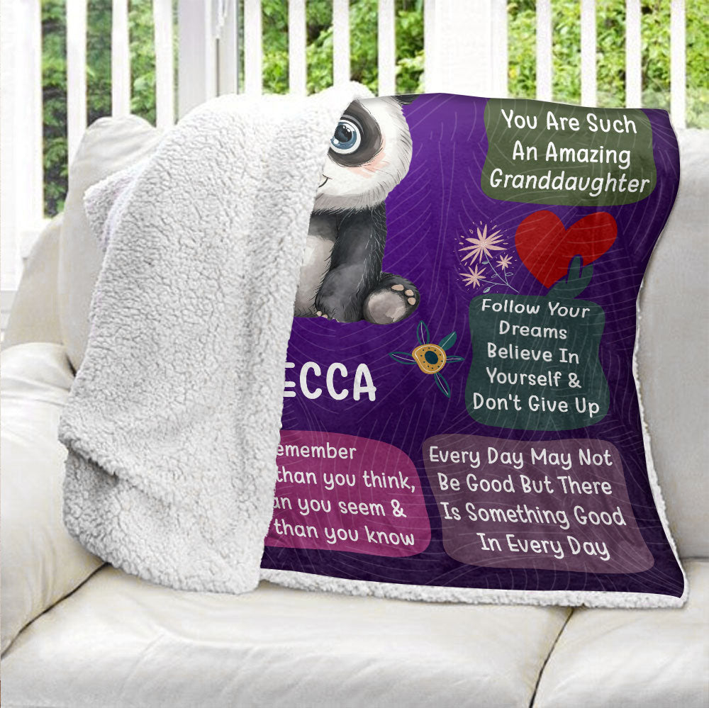 To My Granddaughter/Grandson Blanket - Personalized Blanket
