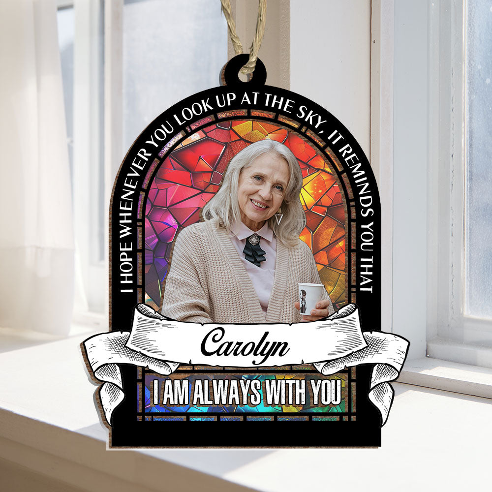 Whenever You Look Up At The Sky - Personalized Memorial Suncatcher Ornament