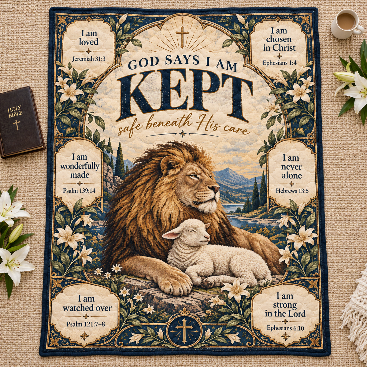 God Says I Am Kept – Safe Beneath His Care Christian Blanket