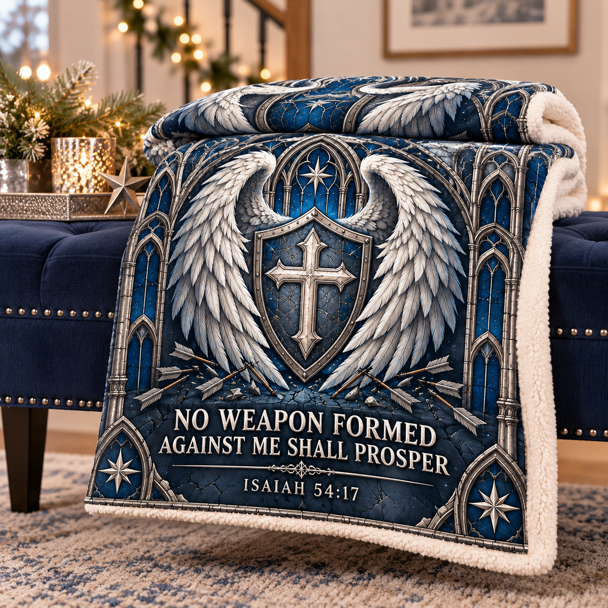 No Weapon Formed – Guardian Wings Isaiah 54:17 Christian Blanket
