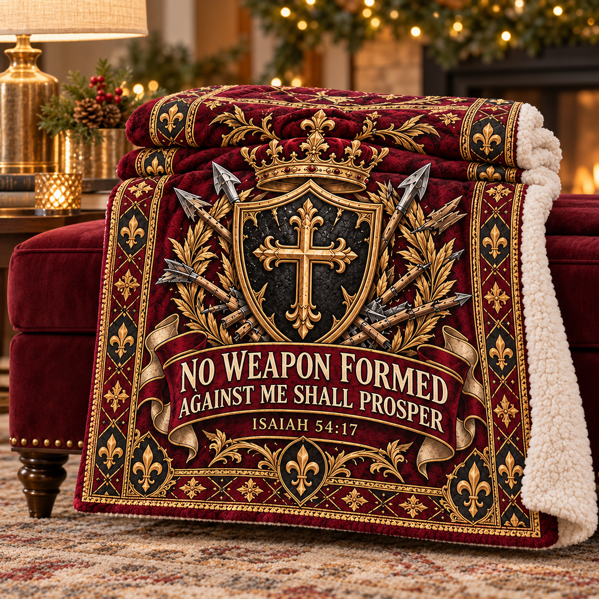 No Weapon Formed – Royal Defender Isaiah 54:17 Christian Blanket