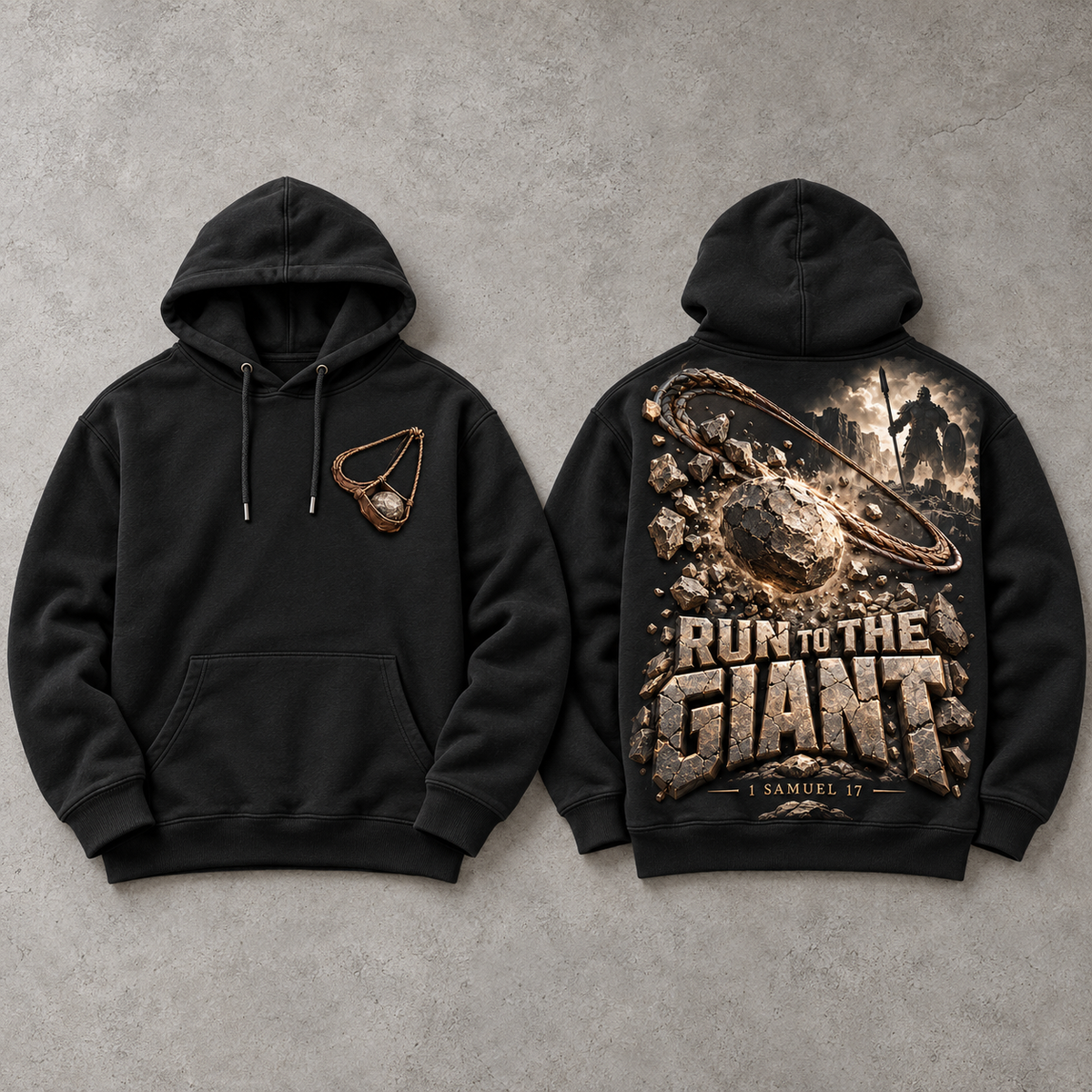 Run to the Giant – The Sling Christian Hoodie