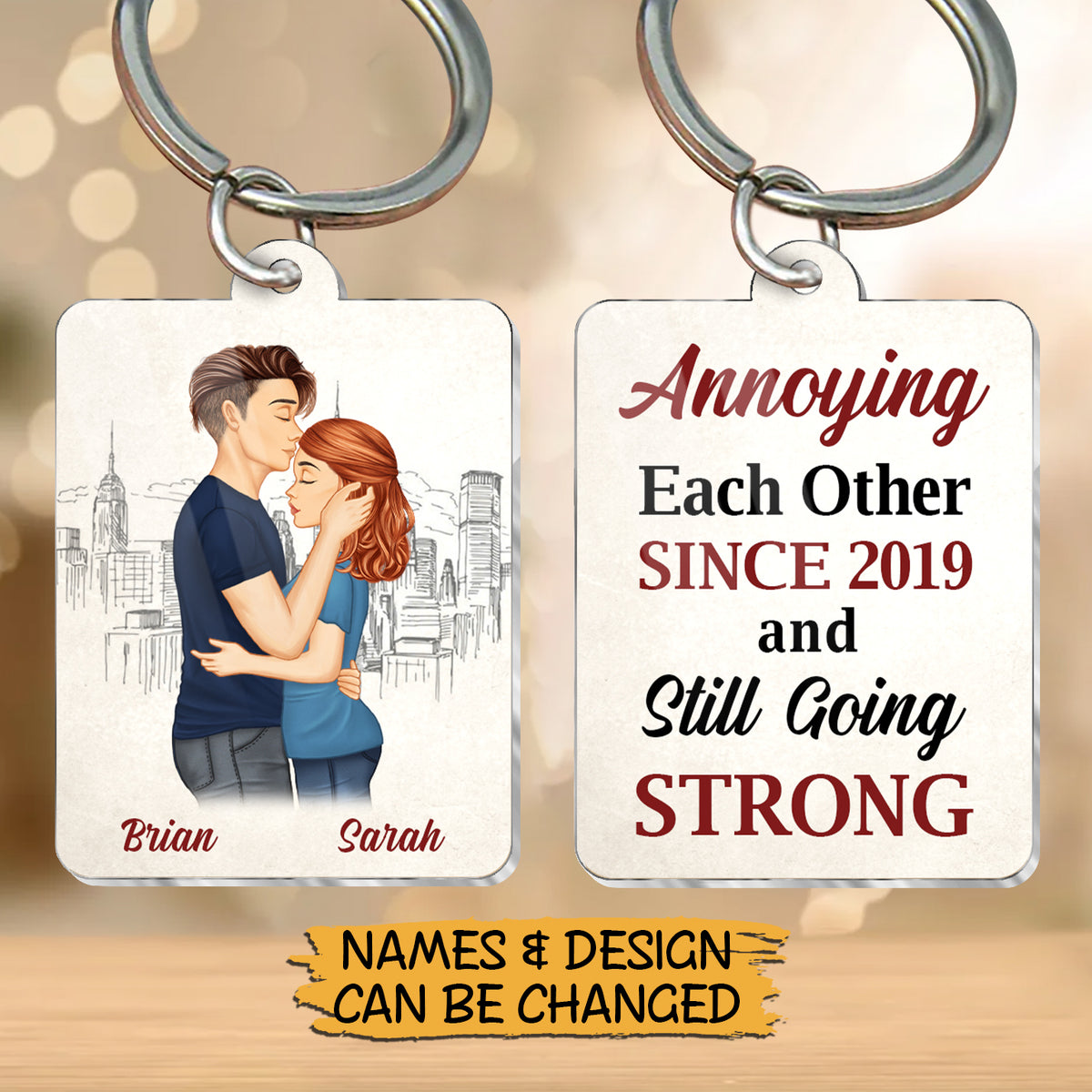 Annoying Each Other - Personalized Acrylic Keychain - Best Gift For Valentine, For Couple - Giftago