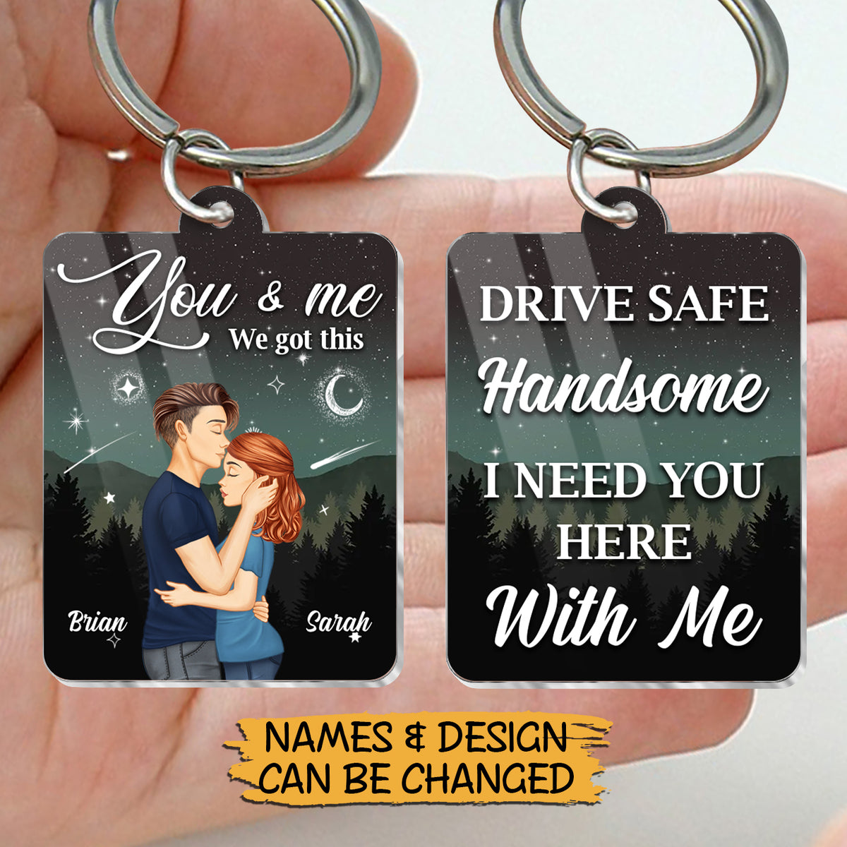 Drive Safe - Personalized Acrylic Keychain - Best Gift For Valentine, For Couple - Giftago