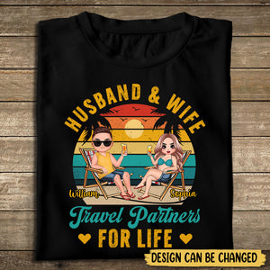Travel Partners For Life (Version 2) - Personalized T-Shirt/ Hoodie - Best Gift For Couple - Giftago