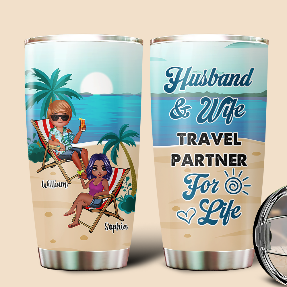Travel Partners For Life - Personalized Tumbler - Best Gift For Summer - Giftago