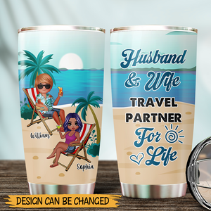 Travel Partners For Life - Personalized Tumbler - Best Gift For Summer - Giftago