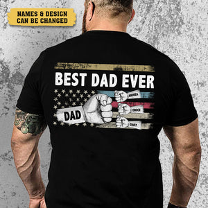 Personalized T-Shirt/Hoodie For Father - Best Dad Ever Fist Bumps