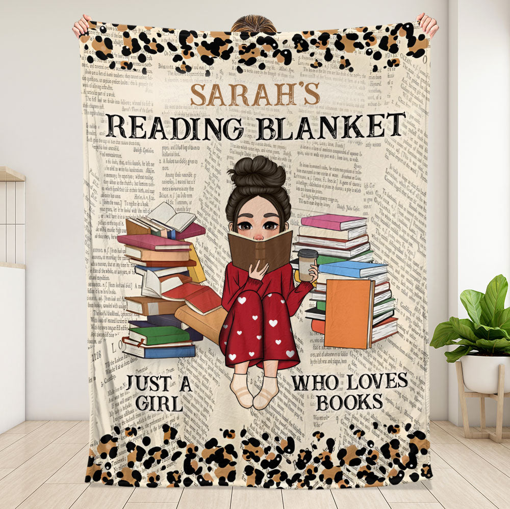 Reading Book Blanket - Personalized Blanket