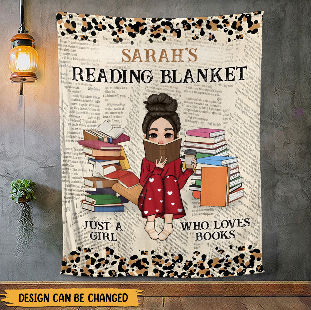 Reading Book Blanket - Personalized Blanket