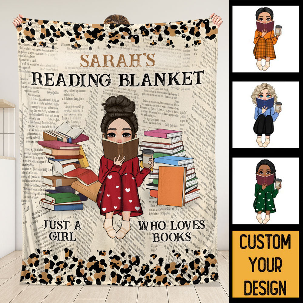 Reading Book Blanket - Personalized Blanket
