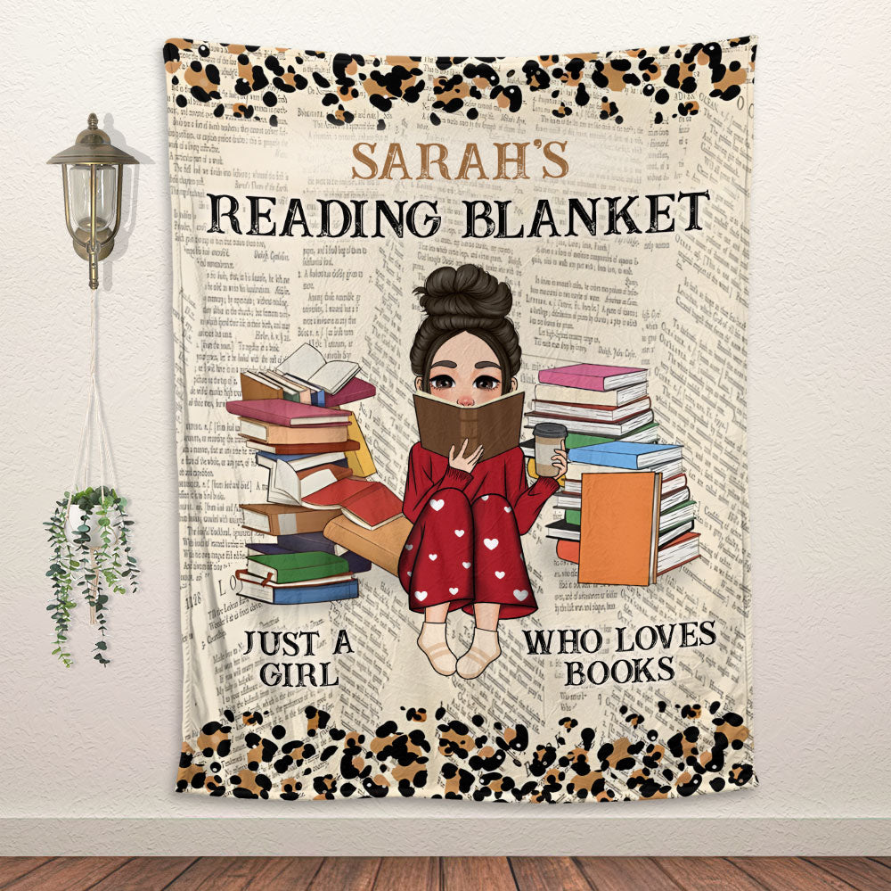 Reading Book Blanket - Personalized Blanket