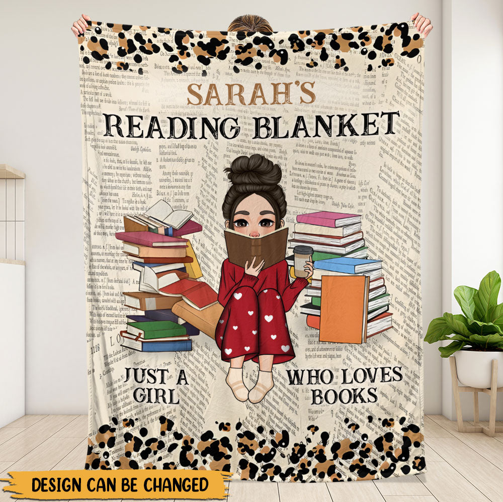 Reading Book Blanket - Personalized Blanket