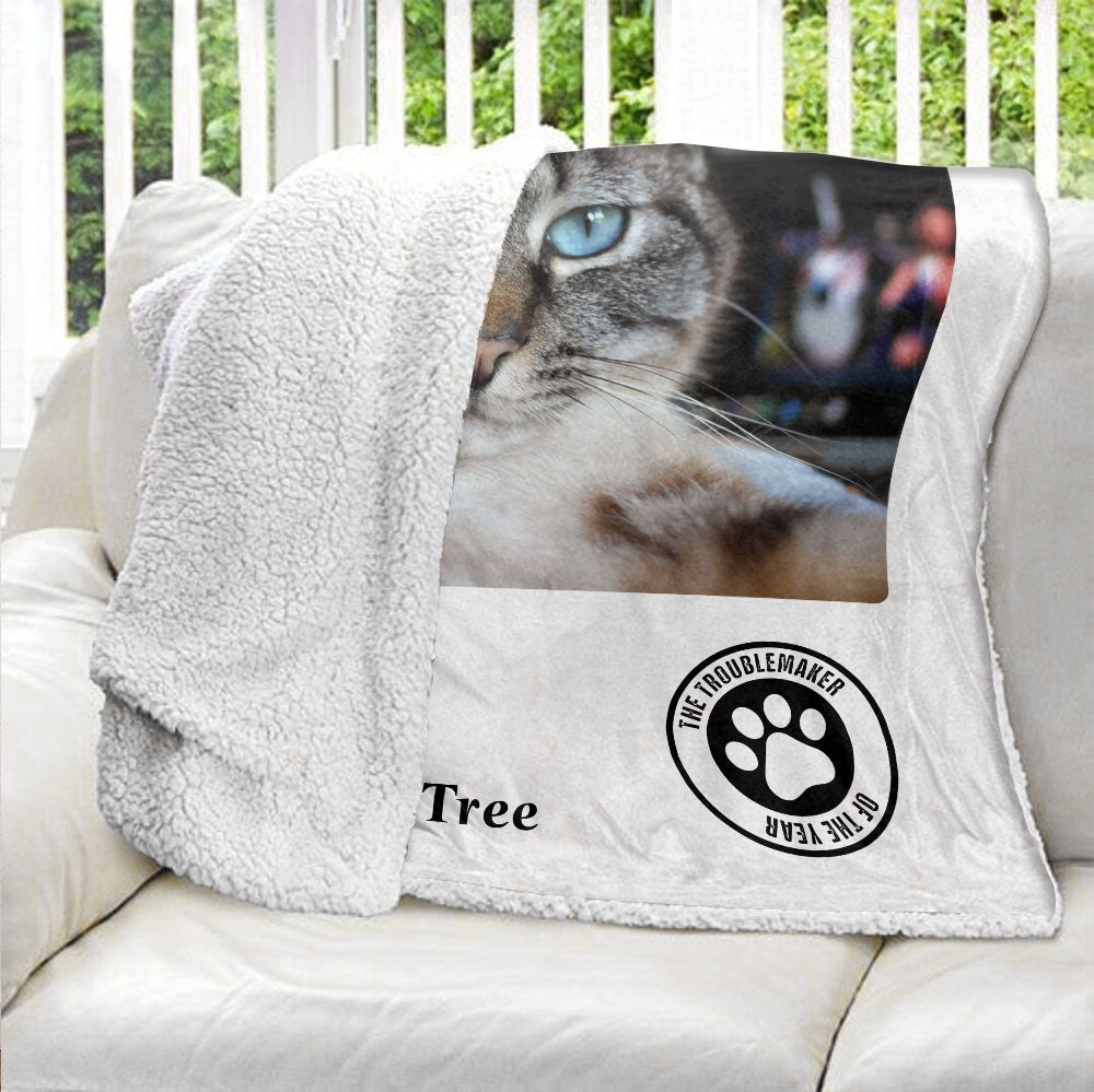 The Meow Times, The Dog Times, Troublemaker Of The Year Blanket - Personalized Blanket