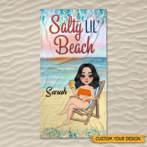 Salty LIL' Beach - Personalized Bath Towel - Best Gift For Summer - Giftago