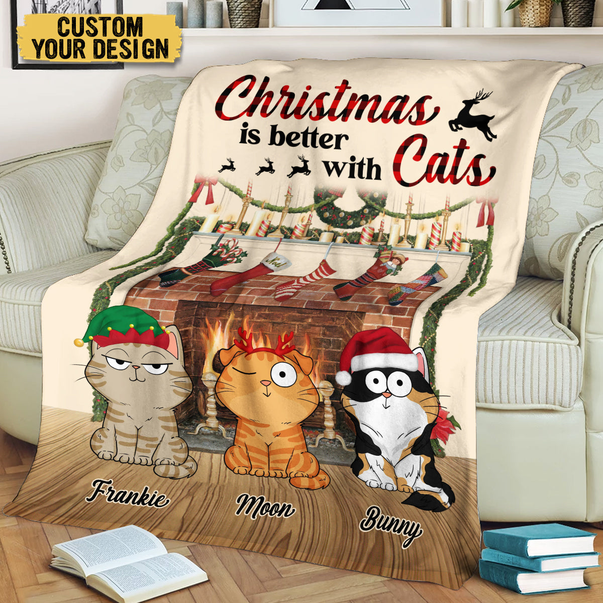 Christmas 2024 cat blanket