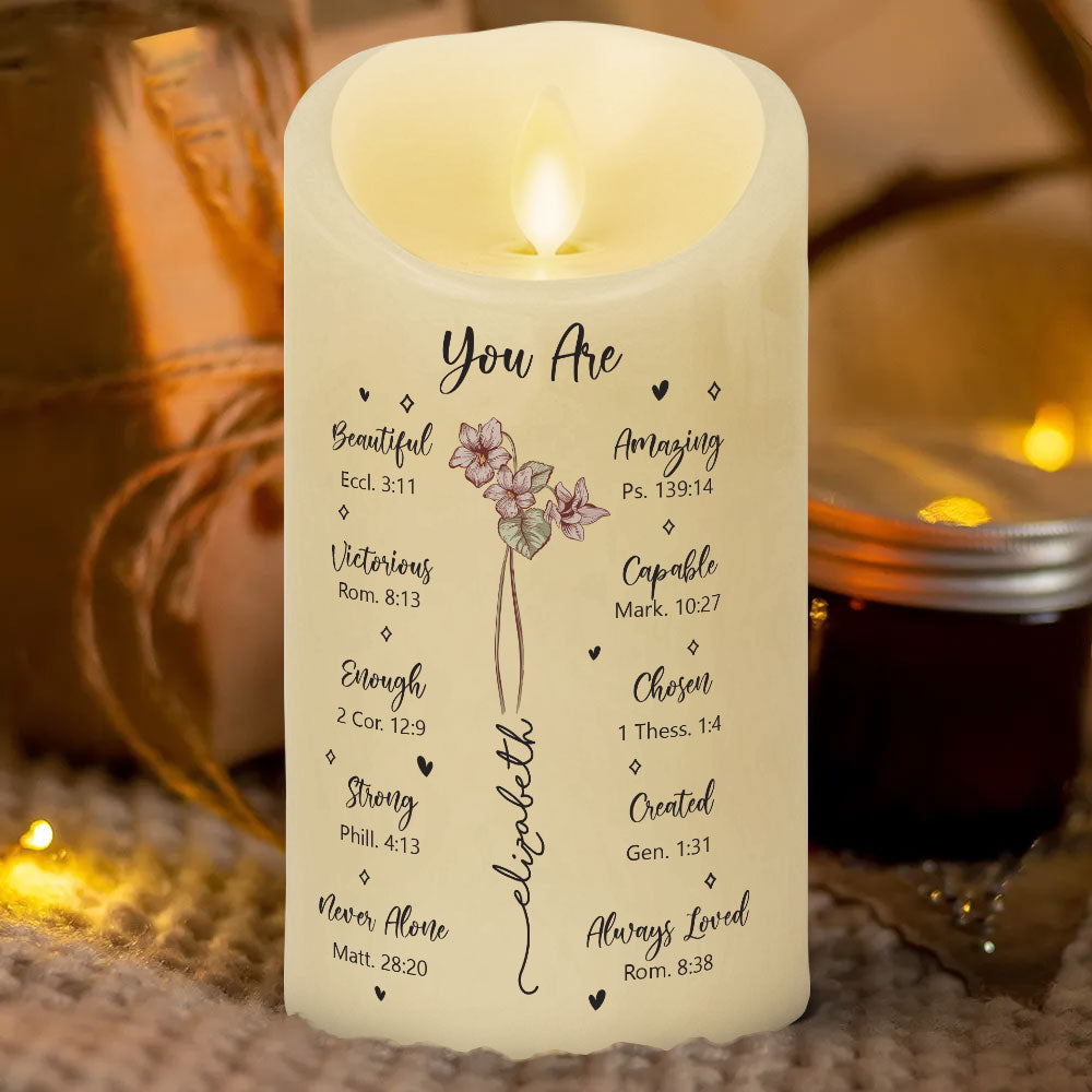 You Are - Personalized LED Candle