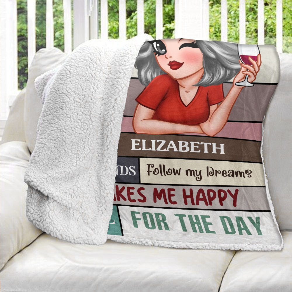 Retirement Rules Do What Makes Me Happy Blanket - Personalized Blanket