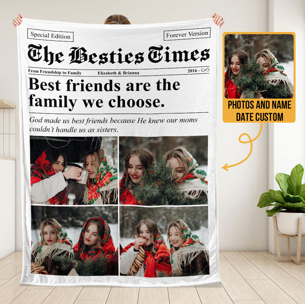 The Bestie Times, Troublemaker Of The Year Blanket - Personalized Blanket