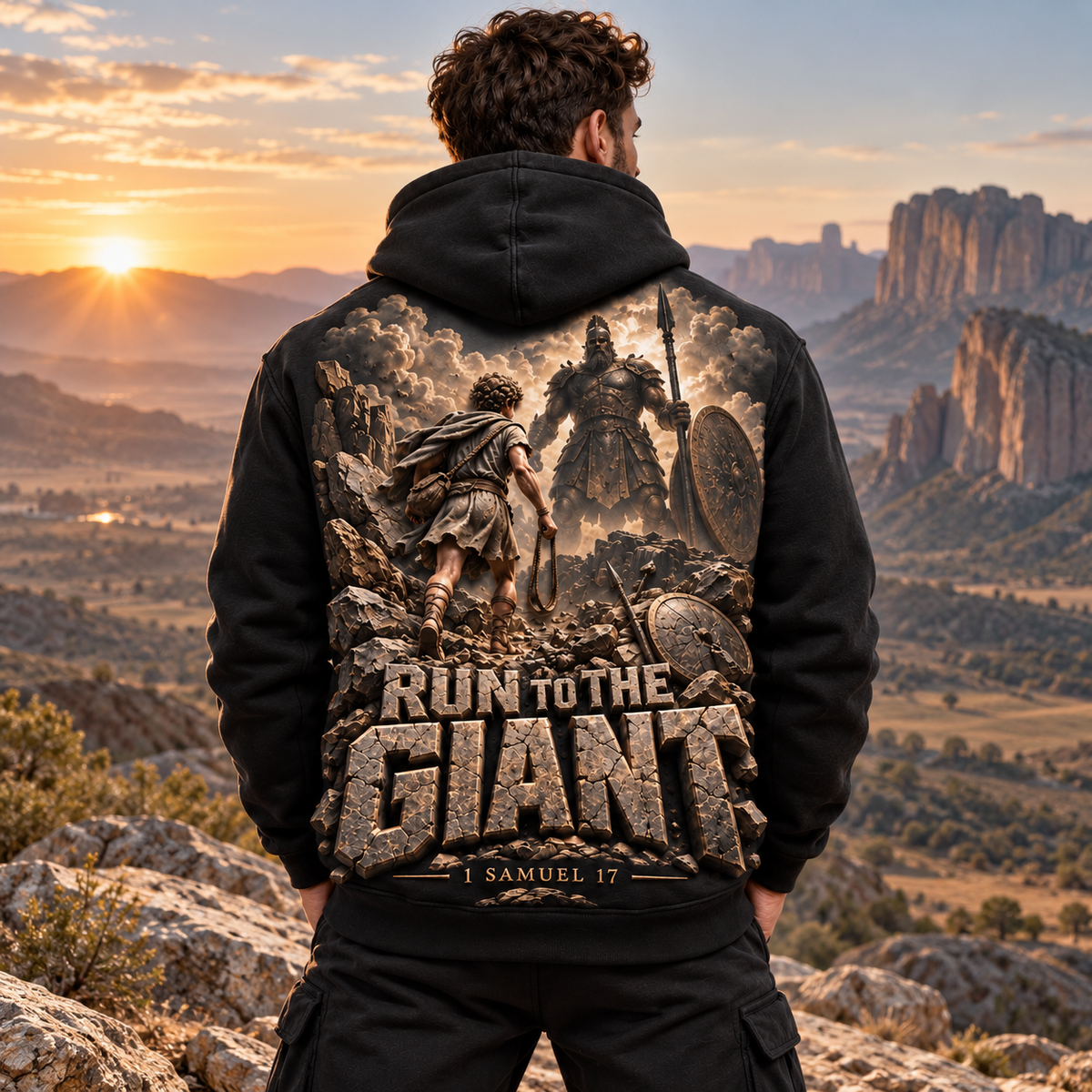 Run to the Giant – Before the Giant Christian Hoodie