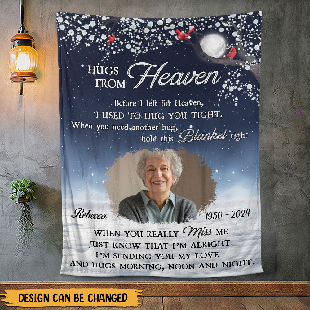 Hugs From Heaven Blanket - Personalized Blanket