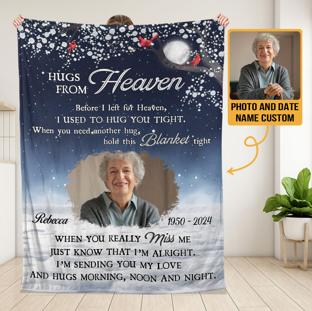 Hugs From Heaven Blanket - Personalized Blanket