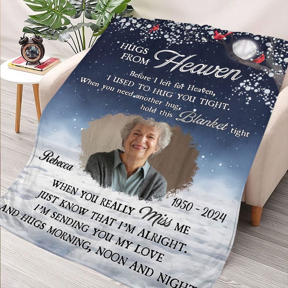 Hugs From Heaven Blanket - Personalized Blanket