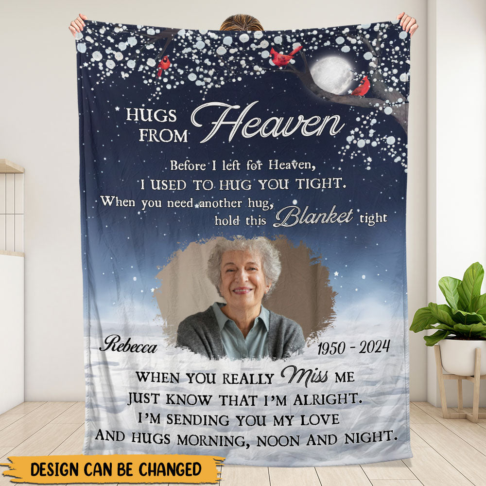Hugs From Heaven Blanket - Personalized Blanket