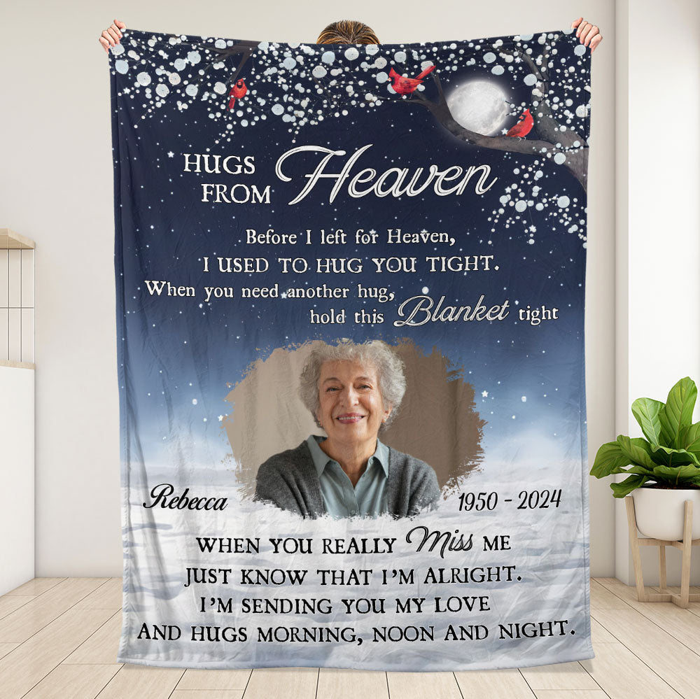 Hugs From Heaven Blanket - Personalized Blanket