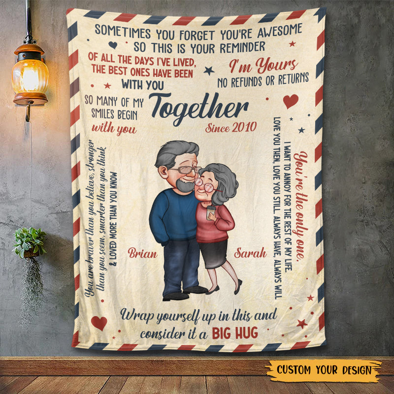 Together Since Blanket Letter - Personalized Blanket - Meaningful Gift For Valentine, For Couple - Giftago