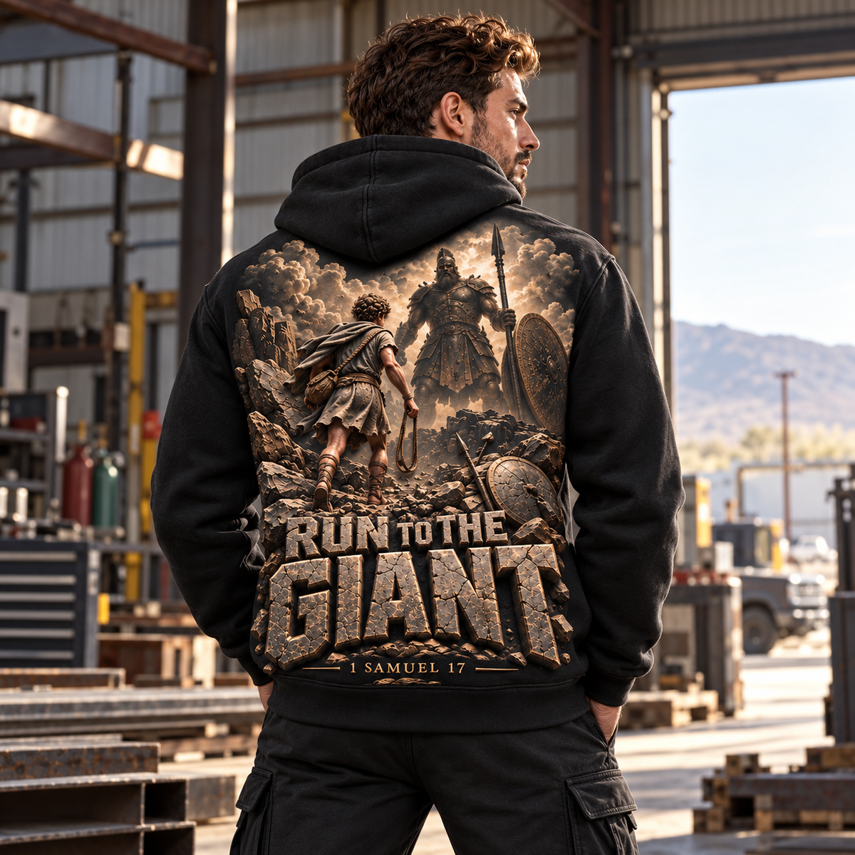 Run to the Giant – Before the Giant Christian Hoodie