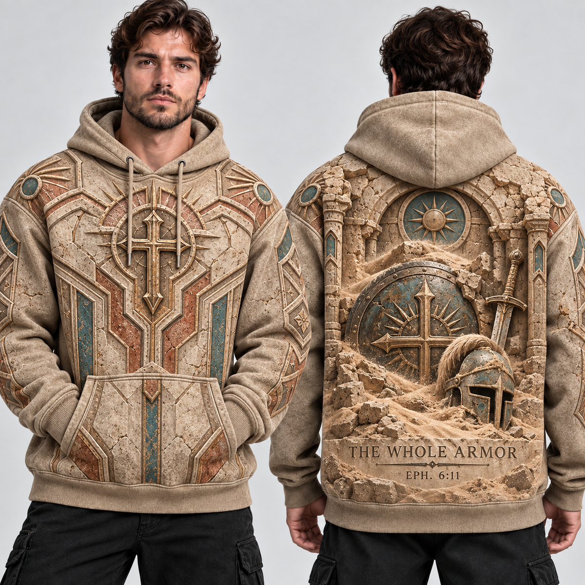 The Whole Armor Ephesians 6:11 Christian Hoodie – Desert Relic