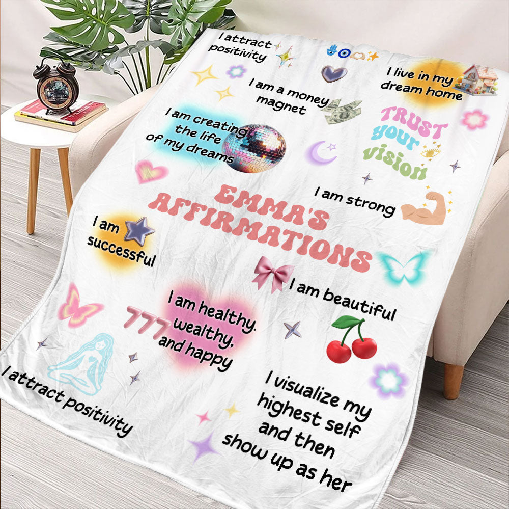 My Affirmations Blanket - Gift For Daughter, Granddaughter