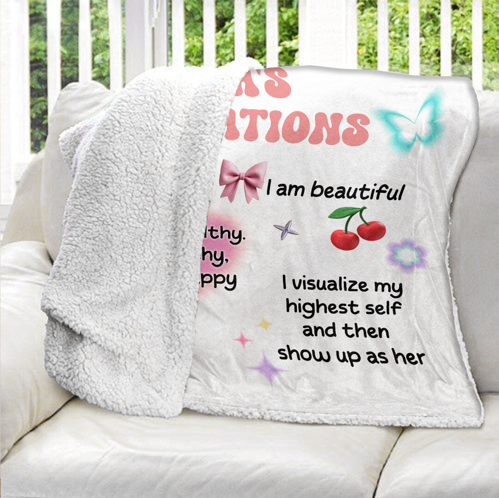 My Affirmations Blanket - Gift For Daughter, Granddaughter