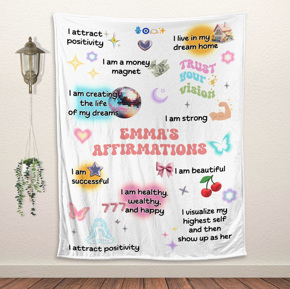 My Affirmations Blanket - Gift For Daughter, Granddaughter