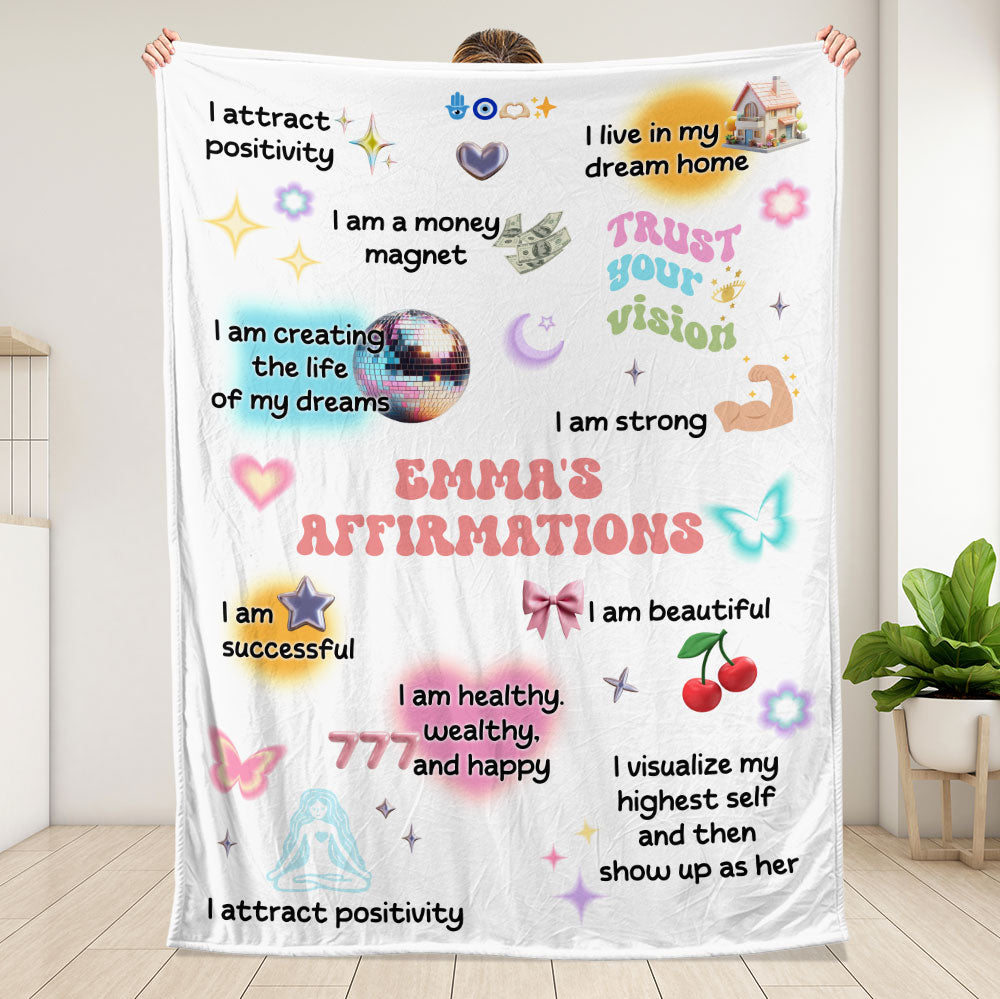 My Affirmations Blanket - Gift For Daughter, Granddaughter