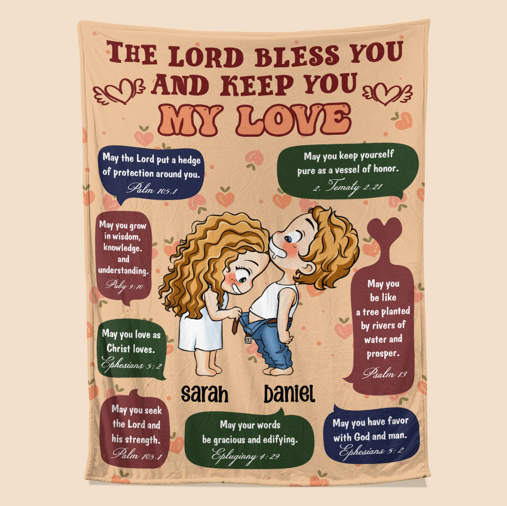 The Lord Bless You My Love Blanket - Personalized Blanket