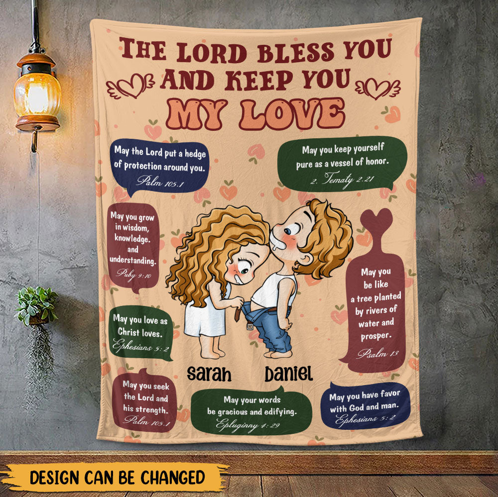 The Lord Bless You My Love Blanket - Personalized Blanket