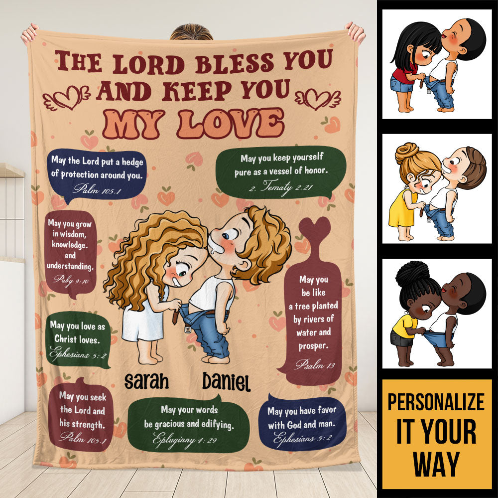 The Lord Bless You My Love Blanket - Personalized Blanket