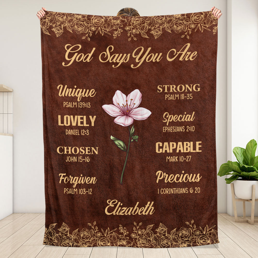 God Says Blanket - Personalized Blanket