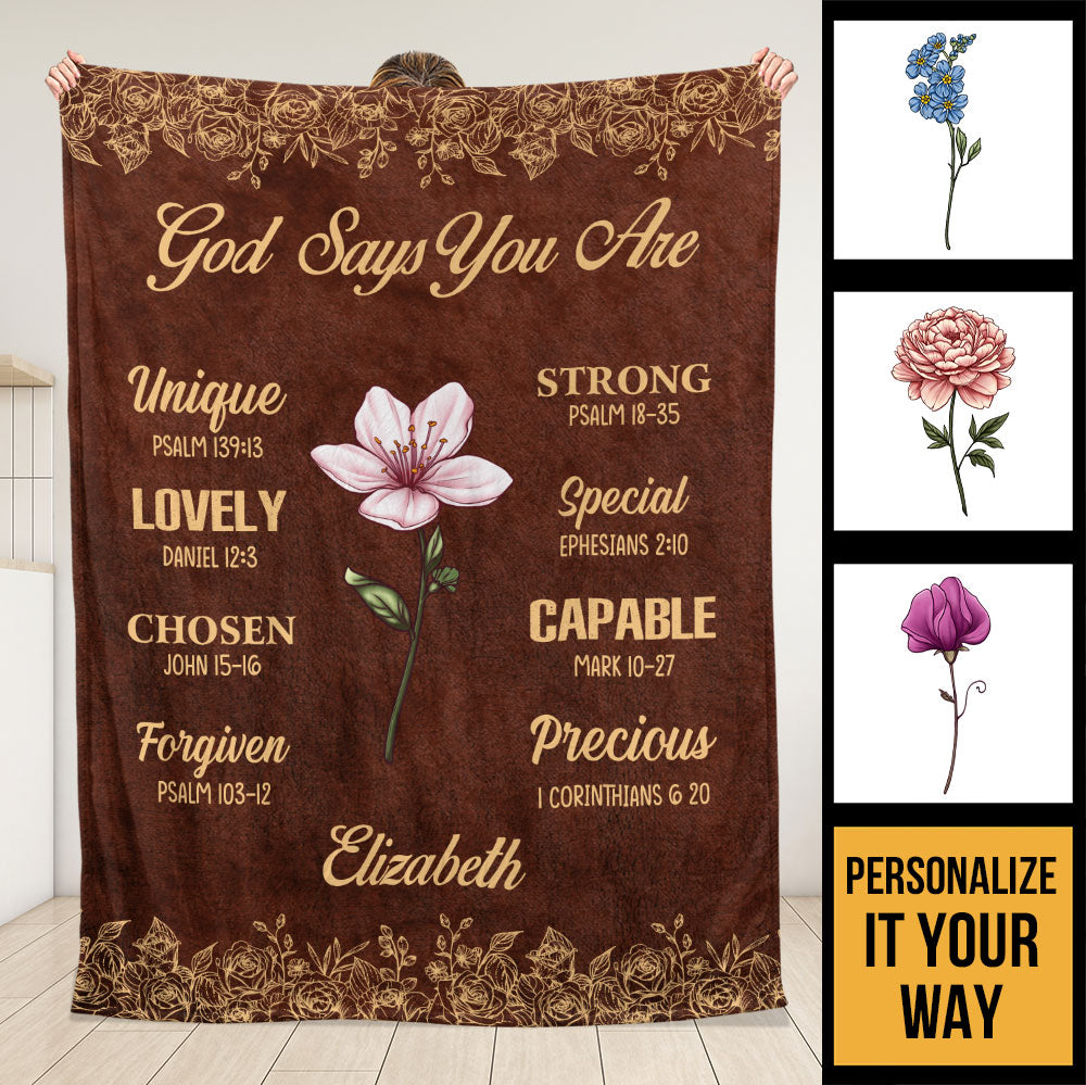 God Says Blanket - Personalized Blanket