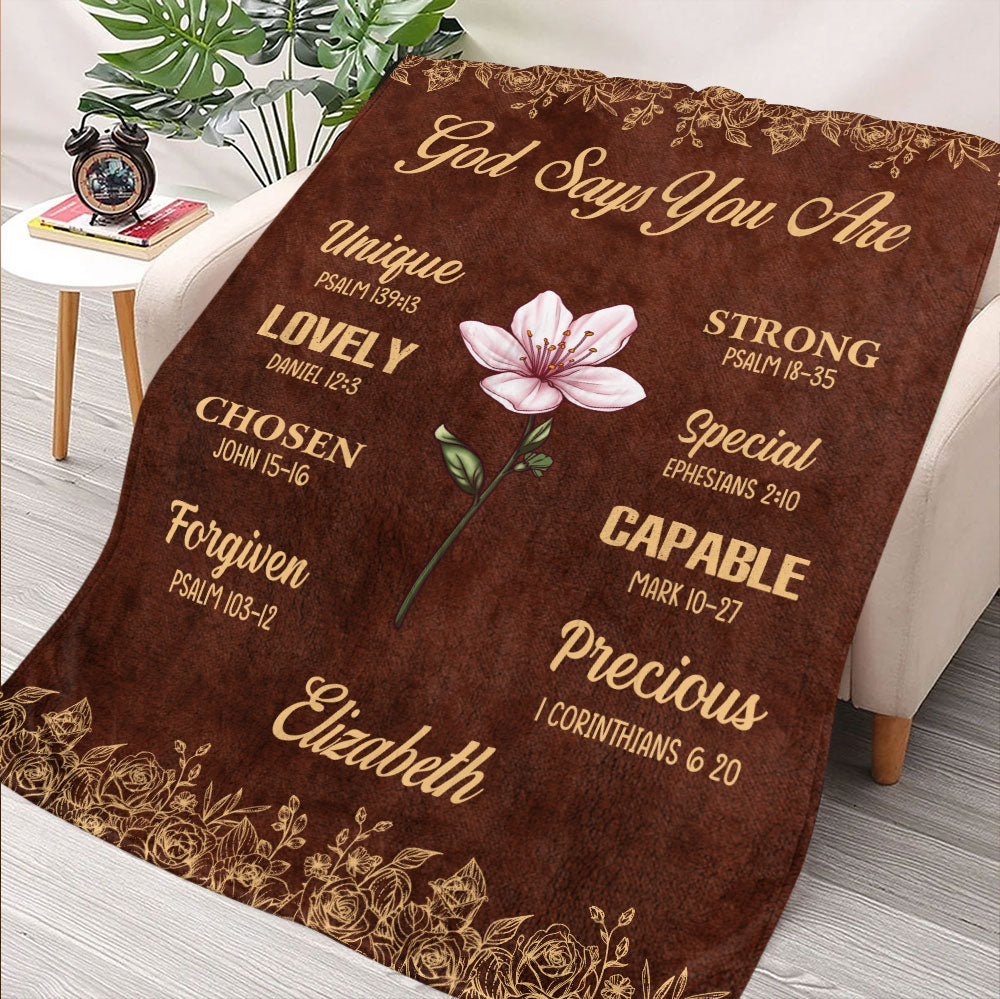God Says Blanket - Personalized Blanket