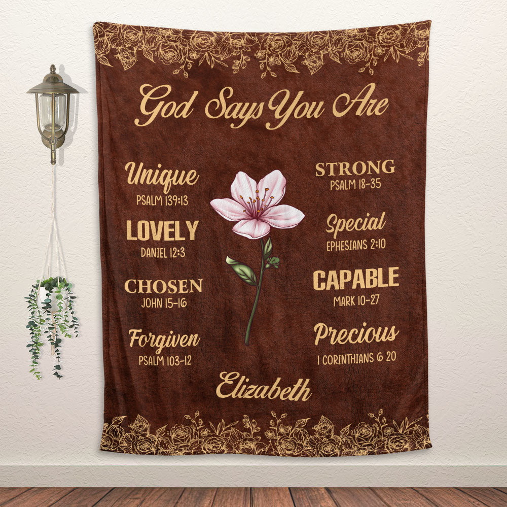 God Says Blanket - Personalized Blanket