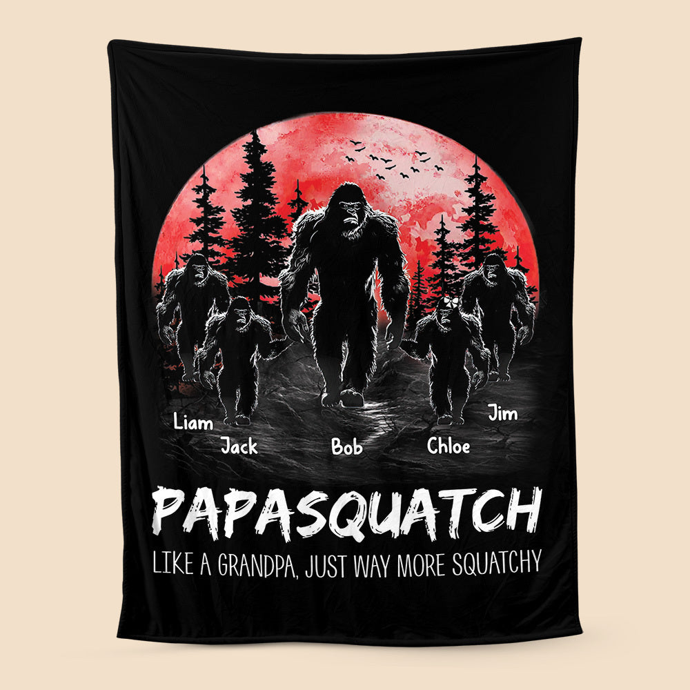 Grandpasquatch - Personalized Blanket - Best Gift For Grandpa, Dad - Giftago